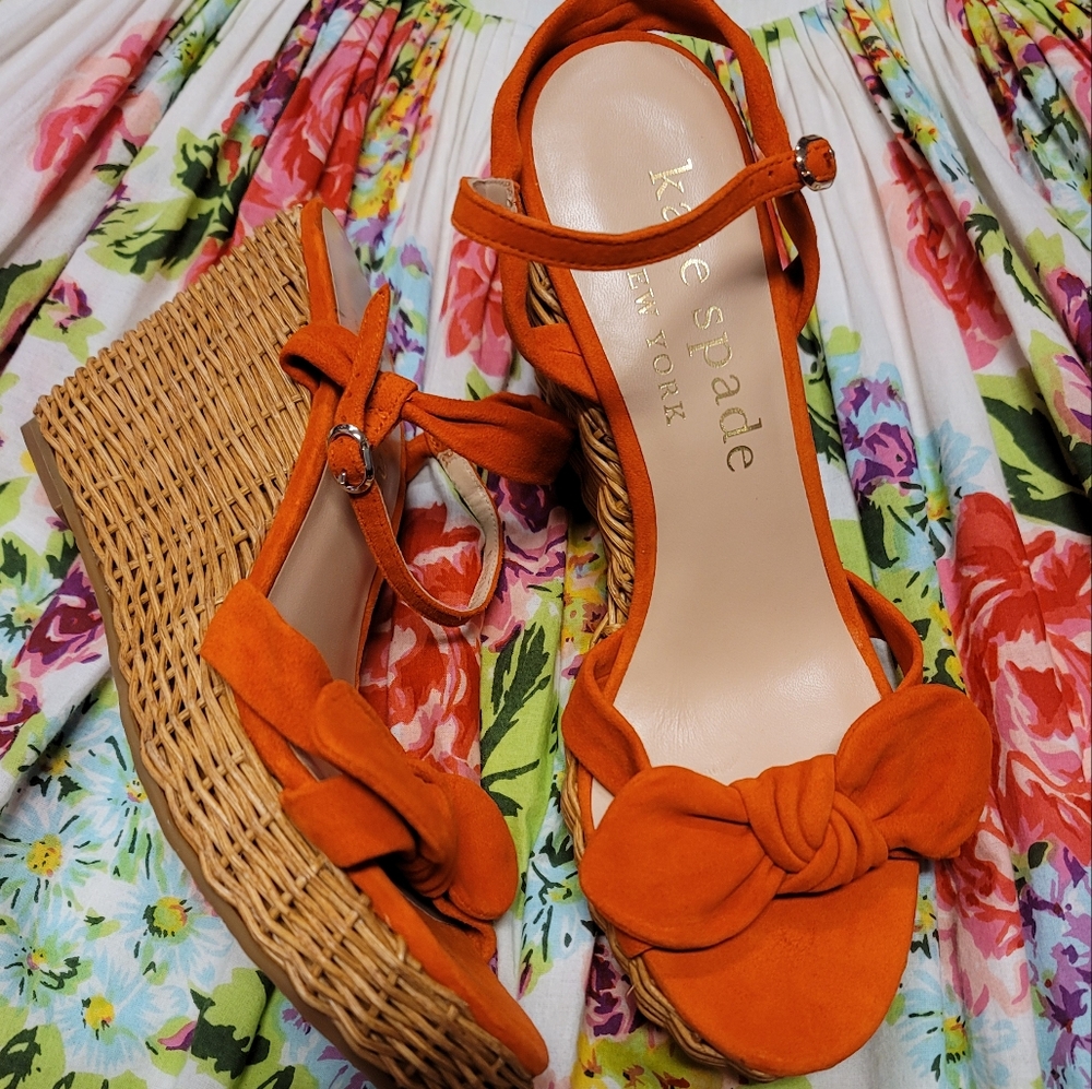 Kate Spade whicker wedges